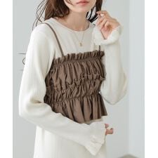 【2点セット】【選べるサイズ展開】ビスチェSETニットワンピース