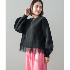 軽量レイヤードニットプルオーバー