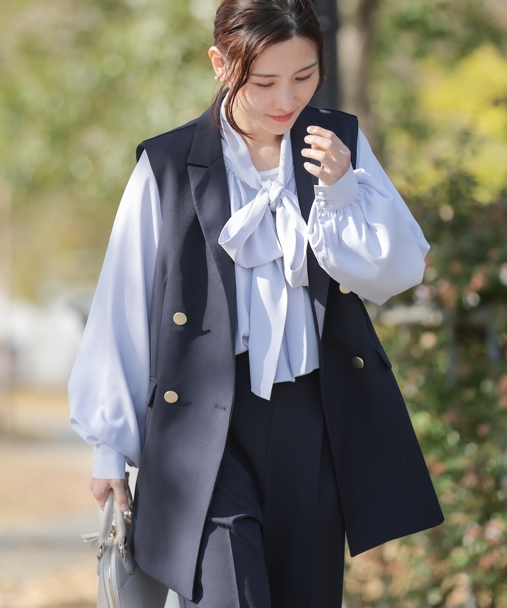 【はあちゅうコラボ／セレモニー】【38（M）・40（L）サイズ展開】テーラーカラーベスト