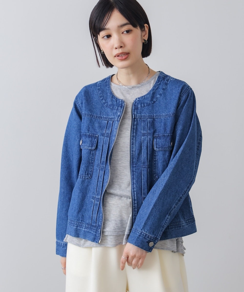 レディース ノーカラージャケット (綿・コットン素材) の一覧 | マルイ
