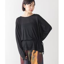 オーバーサイズシアーウエストマークトップス