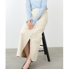 【選べるサイズ展開】フロントＷジップタイトスカート