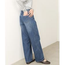 【選べるサイズ展開】ウェーブラインデニムパンツ