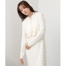 【選べるサイズ展開】【2点セット】配色メローカーディガン＋ワンピースSET