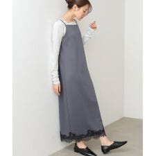 【選べるサイズ展開】裾レース付きキャミワンピース