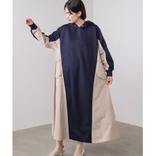 異素材切替ワンピース