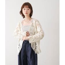 デザインレースカーディガン