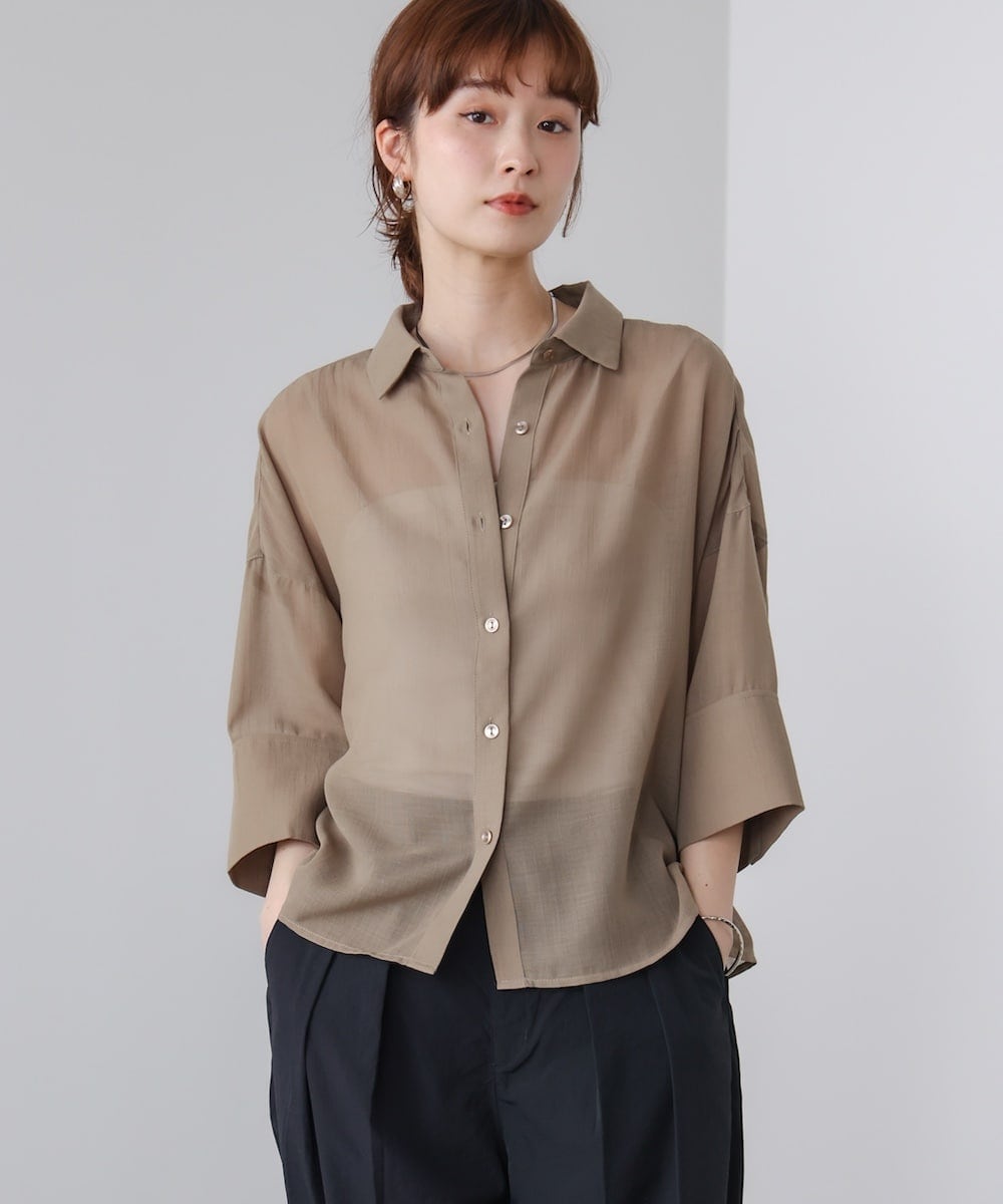 【洗える】シアーカールマイヤー ブラウス ICB｜【洗える】シアーカールマイヤー ブラウス | Rakuten Fashion