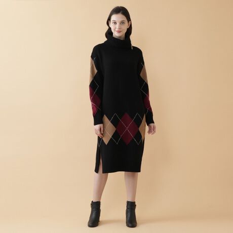 オンラインストア限定 ビッグアーガイルニットワンピース ブルーレーベル クレストブリッジ Blue Label Crestbridge 55j ファッション通販 マルイウェブチャネル