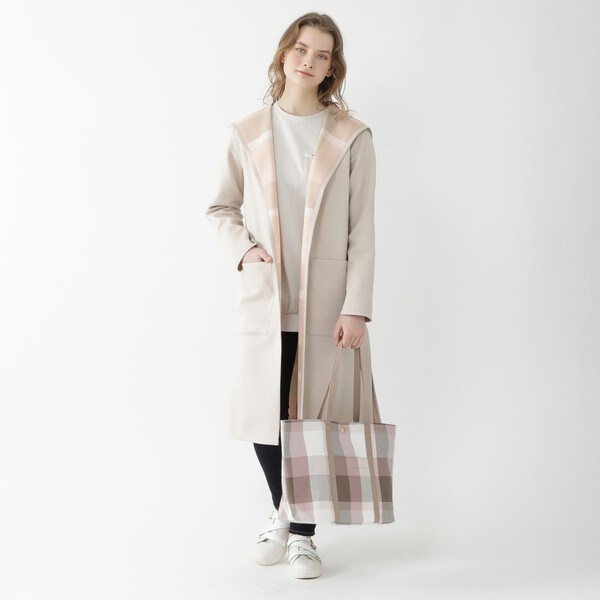 クレストブリッジチェックリバーシブルコーディガン | ブルー クレストブリッジチェックリバーシブルコーディガン | ブルー