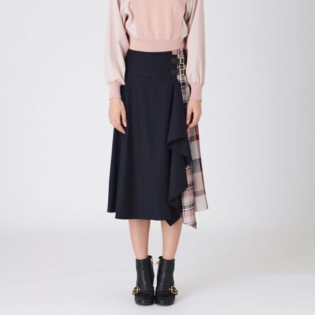クレストブリッジチェックエアリーツイルスカート | ブルーレーベル  