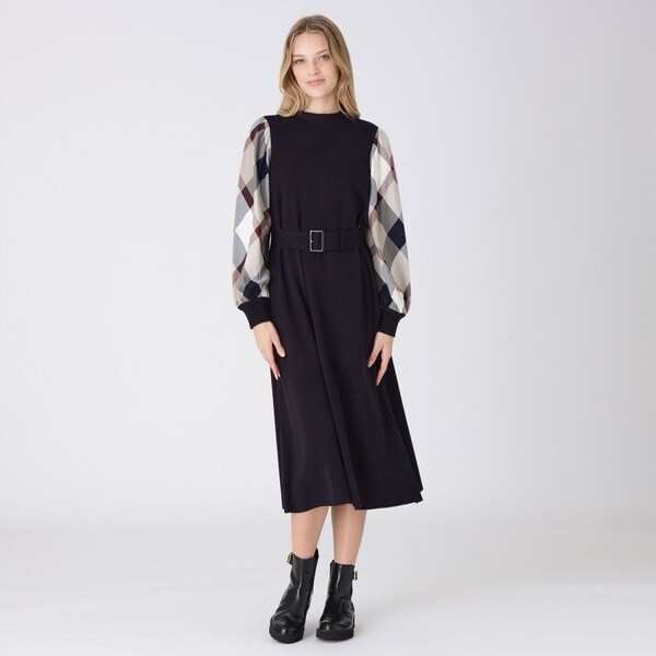 ウールアクリルブレンドニットワンピース | ブルーレーベル・クレスト