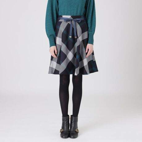 クレストブリッジチェックウールビエラスカート | ブルーレーベル  