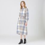 クレストブリッジチェックエアリーツイルワンピース | ブルーレーベル 