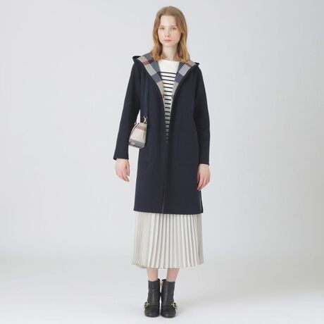 クレストブリッジチェックリバーシブルダンボールコーディガン  