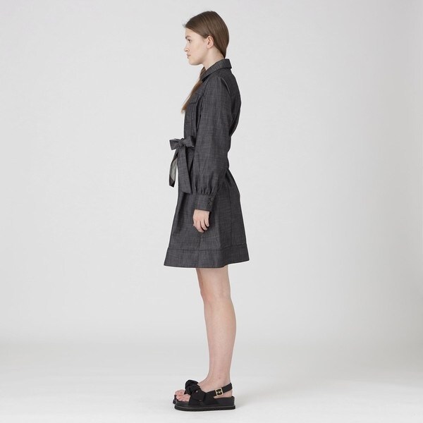 BLUE LABEL CRESTBRIDGE スラブシャンブレーシャツワンピース BLUE LABEL CRESTBRIDGE スラブシャンブレーシャツワンピース