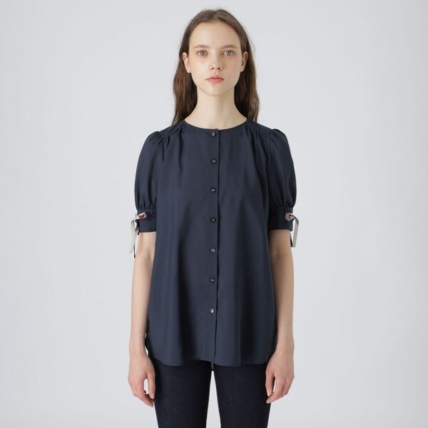 新品 23年　ブルーレーベルクレストブリッジ　パウダリーローンチュニックブラウス パウダリーローンチュニックブラウス | ブルーレーベル・クレスト