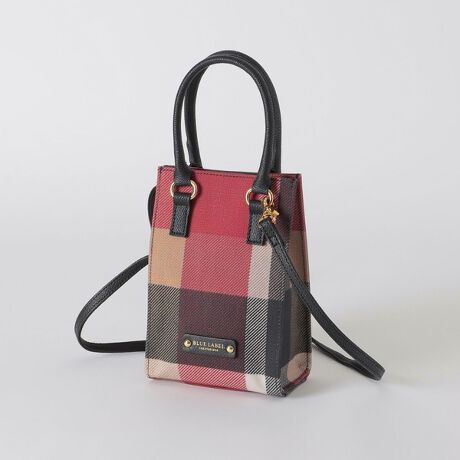 クレストブリッジチェックPVCスクエアポシェット | ブルーレーベル 