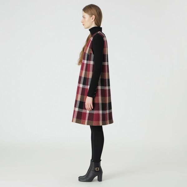 クレストブリッジチェックロービングツイードジャンパードレス