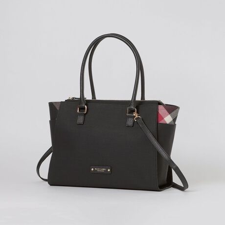 パーシャルクレストブリッジチェックPVCトート | ブルーレーベル 