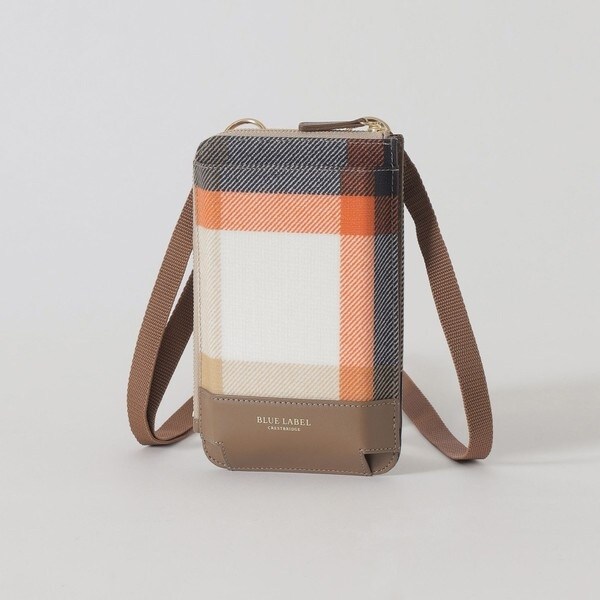 クレストブリッジチェックPVCスマホポシェット | ブルーレーベル