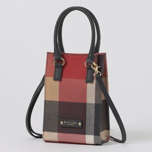 BLUE LABEL クレストブリッジチェックPVCスクエアポシェット クレストブリッジチェックPVCポシェット（バッグ）｜BLUE LABEL