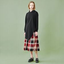 【WEB限定】コットンミニ裏毛レイヤードドレス