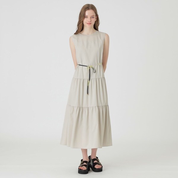 ブルーレーベルクレストブリッジ エアリークロスティアードドレス 38 エアリークロスティアードドレス | ブルーレーベル・クレストブリッジ