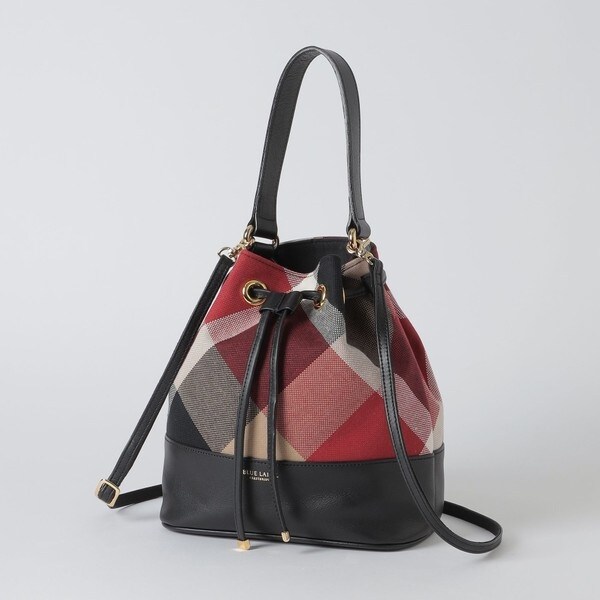 Burberryブルーレベル マイクロチェックボストンブラック