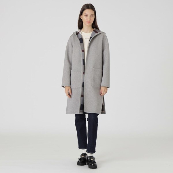 クレストブリッジチェックリバーシブルダンボールコーディガン