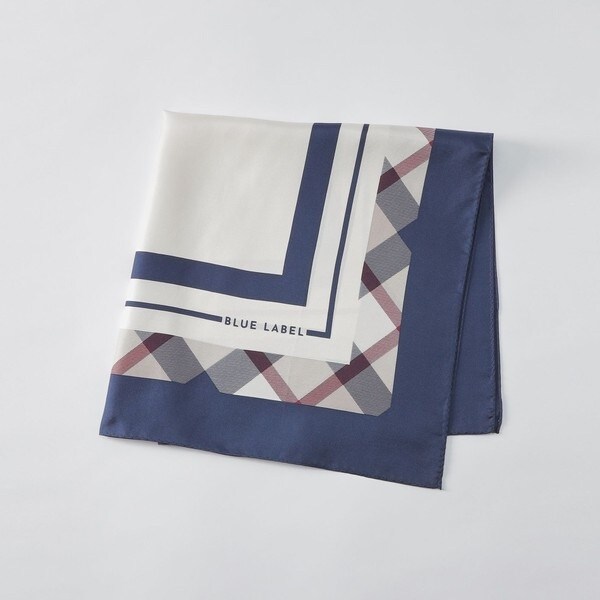 パーシャルクレストブリッジチェックスカーフ | ブルーレーベル