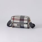 ワイドベルトクレストブリッジチェックキャンバスミニショルダー 