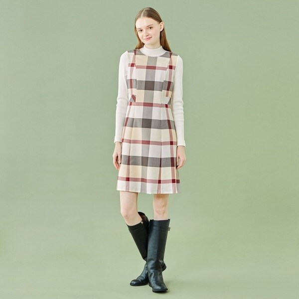 WEB限定】クレストブリッジチェッククロッシングビエラニットコンビ