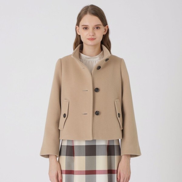 バーバリーブルーレーベル レディース アルパカ ショート丈 ウールコート バーバリーブルーレーベル レディース アルパカ ショート丈 ウール