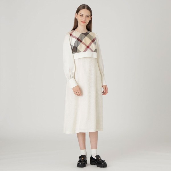 フリンジジャカードコンビドレス | ブルーレーベル・クレストブリッジ