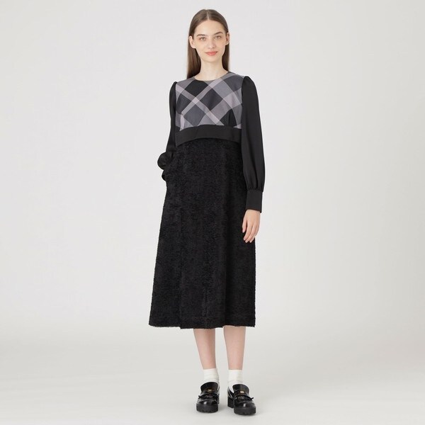 フリンジジャカードコンビドレス | ブルーレーベル・クレストブリッジ