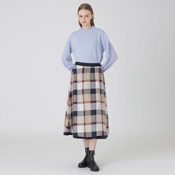 一部店舗限定】クレストブリッジチェック5WAYチュールスカート