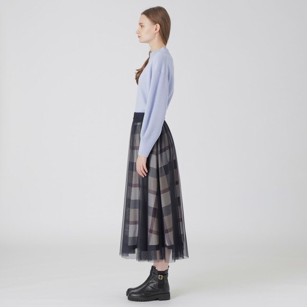 一部店舗限定】クレストブリッジチェック5WAYチュールスカート
