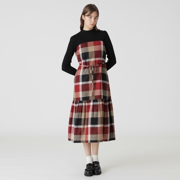 一部店舗限定】クレストブリッジチェックエアリーツイルテレコ