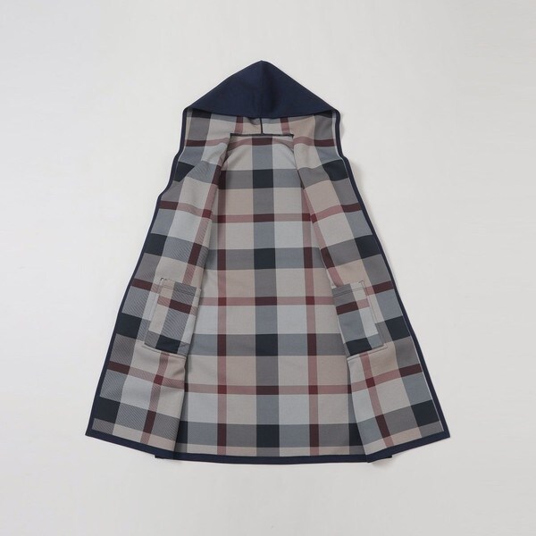クレストブリッジチェックリバーシブルダンボールコーディガン