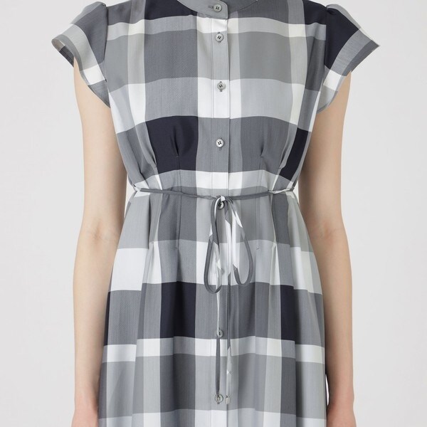 ブルーレーベルクレストブリッジ チェックライトクロッシングツイル切替ドレス 36 BLUE LABEL / BLACK LABEL CRESTBRIDGE｜クレストブリッジ