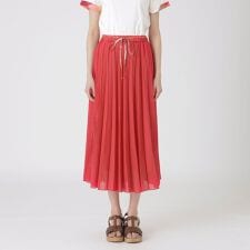 ガーゼライクツイルプリーツスカート