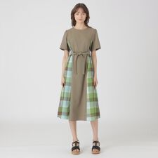 クレストブリッジチェックエアリーブロードドレス | ブルーレーベル 