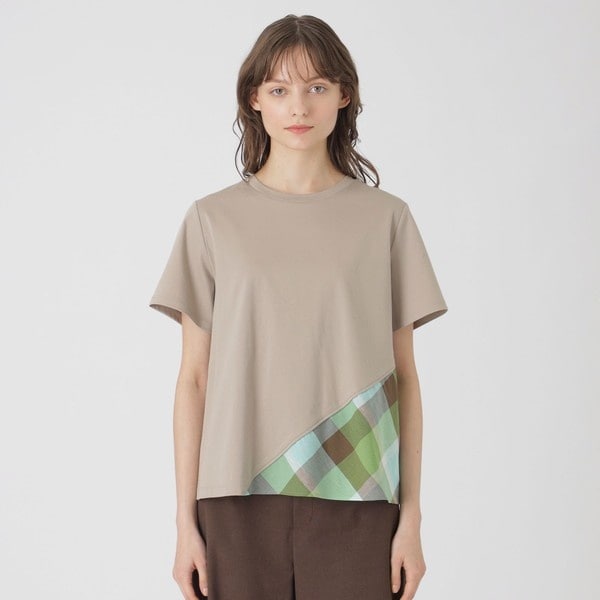 コンパクトクリアーポンチレイヤードライクトップス（Tシャツ