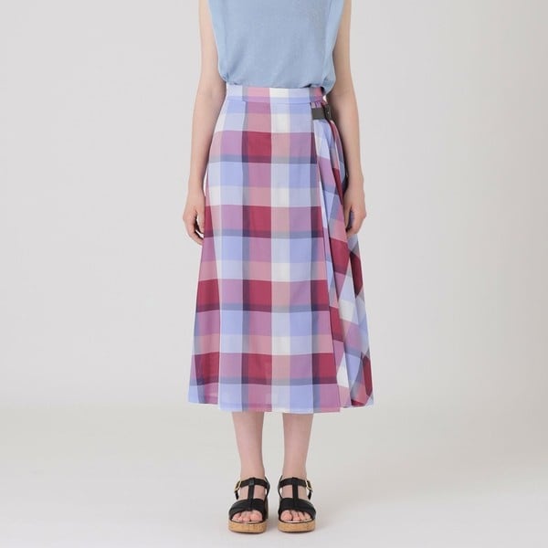 ブルーレーベル　ピンク×ブルー系スカート ブルーレーベル・クレストブリッジ(BLUE LABEL CRESTBRIDGE