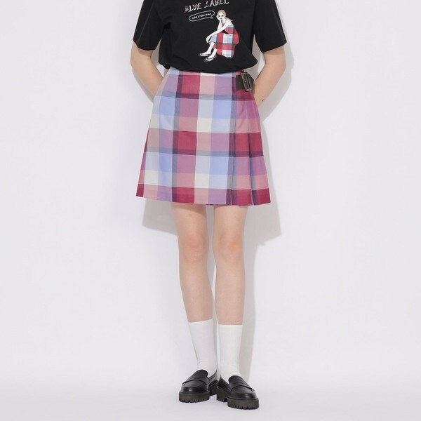 クレストブリッジチェックカラミクロスミニスカート 原宿・WEB限定】クレストブリッジチェックカラミクロスミニ