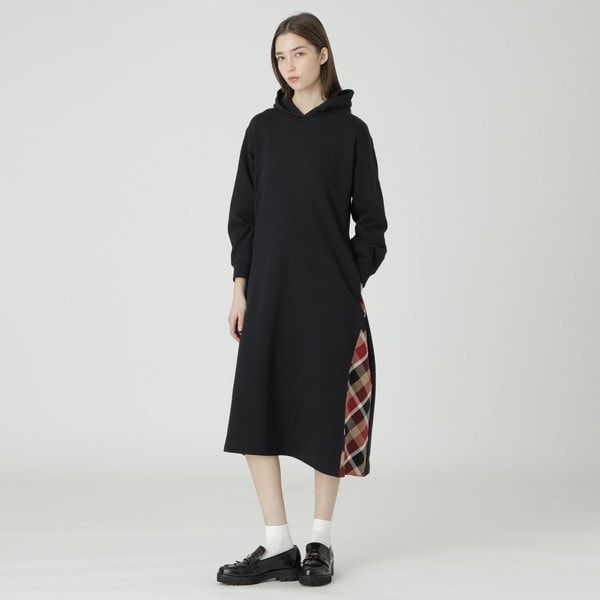 クレストブリッジチェックエアリーツイルワンピース | ブルー