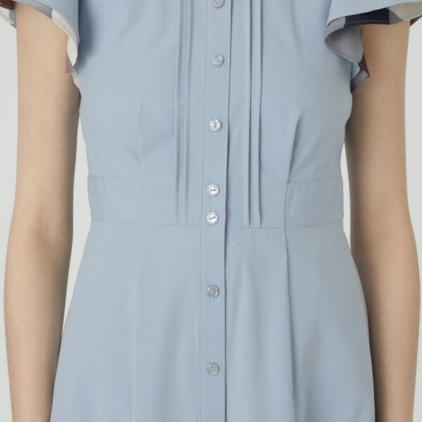ドロップ ブルーレーベルクレストブリッジ　シルキータフタシャツドレス BLUE LABEL CRESTBRIDGE（ブルーレーベルクレストブリッジ）の