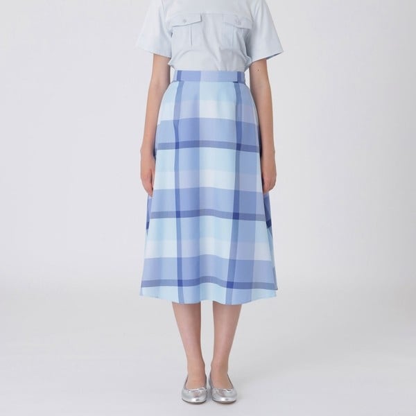 美品　ブルーレーベルクレストブリッジ　リバーシブル　スカート　ネイビー　チェック BLUE LABEL CRESTBRIDGE（ブルーレーベルクレストブリッジ）の