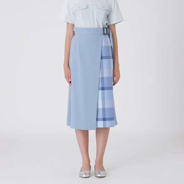 BLUE LABEL　CRESTBRLDGE ウールライクツイルガウチョパンツ 限定】ウールライクツイルガウチョパンツ | ブルーレーベル